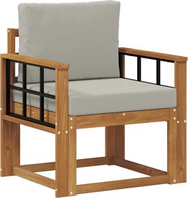 vidaXL Εξωτερικός καναπές Στερεό Ξύλο Ακακίας και Πολυεστέρ