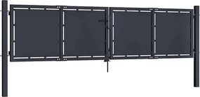 vidaXL Πόρτα Κήπου Ανθρακί 300x75 εκ. από Ατσάλι