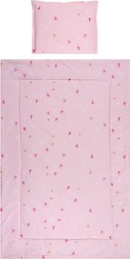 BEDDING SET 3  PIECES BUTTERFLIES PINK
