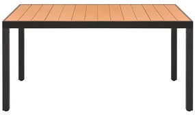 vidaXL Τραπέζι Κήπου Καφέ 150 x 90 x 74 εκ. από Αλουμίνιο / WPC