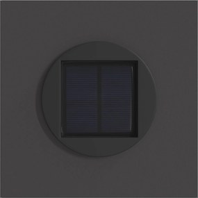 vidaXL Ηλιακό LED Φως Δρόμου 2 pcs Θερμό λευκό 18 x 18 x 80 εκ.