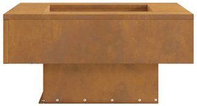 vidaXL Τετράγωνο Τζάκι 60x60x30 εκ από Ανοξείδωτο Χάλυβα