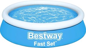Bestway Στρογγυλή Φουσκωτή Πισίνα 183x183x51εκ. Fast Set Μπλε (57392)