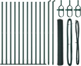 vidaXL Στύλος Περιφράξεων Πράσινο 25 x 1,2 μ (25 mm δίχτυ) Ατσάλι
