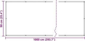 vidaXL Οθόνη Μπαλκονιού Μπορντό 90 x 1000 cm