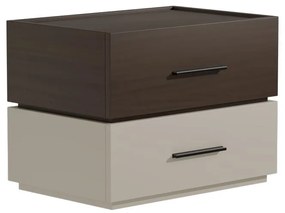 Κομοδίνο Sonlen μελαμίνη και mdf σε καρυδί-μπεζ απόχρωση 60x40x44.5εκ 60x44x44.5 εκ.