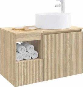 vidaXL Σετ Επίπλων Μπάνιου 2 τμχ. Sonoma Δρυς Επεξεργασμένο Ξύλο
