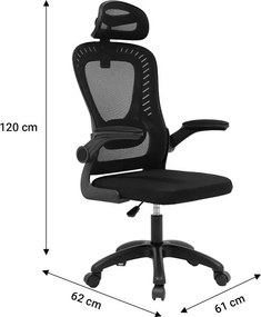 Καρέκλα γραφείου διευθυντή Delilah pakoworld mesh μαύρο