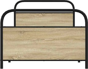 vidaXL Πλαίσιο Κρεβατιού Χωρ. Στρώμα Sonoma Δρυς 90x190 εκ Επεξ. Ξύλο