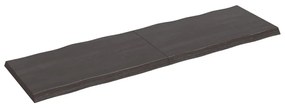 Επιφ Τραπεζιού Αν Καφέ 200x60x(2-6)εκ.Ακατέργ. Μασίφ Ξύλο Δρυός - Καφέ