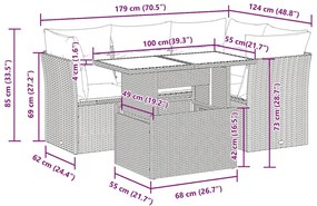 ΣΕΤ ΚΑΝΑΠΕ ΚΗΠΟΥ 5 ΤΕΜ. ΜΠΕΖ ΣΥΝΘΕΤΙΚΟ ΡΑΤΑΝ ΜΕ ΜΑΞΙΛΑΡΙ 3326150