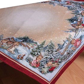 Χριστουγεννιάτικο Τραπεζομάντηλο (140x140) Silk Fashion Angels