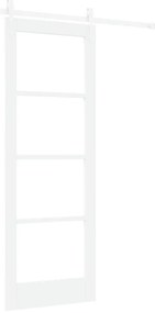 vidaXL Ολισθητή Πόρτα Λευκό 73.5 x 198.5 εκ. Ξύλο και μέταλλο
