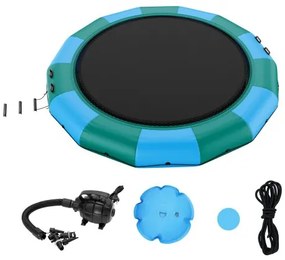 VEVOR 15ft Inflatable Water Trampoline Swim Platform Bounce for Pool Lake Toy