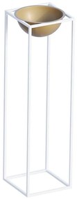 Κασπώ 247HFM1175 28x28x80cm White-Gold Aberto Design Metal