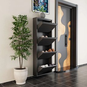 Shoe Cabinet 4 Piece Metal - Anthracite Anthracite