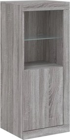 vidaXL Μπουφές με LED Γκρι Sonoma 41 x 37 x 100 εκ.