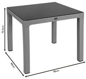 Τραπέζι Explore pakoworld με UV protection PP cappucino 90x90x73.5εκ - Πολυπροπυλένιο - 253-000032