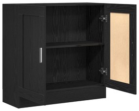 vidaXL Βιβλιοθήκη Μαύρη Δρυς 82,5x30,5x80 εκ σε Επεξεργασμένο Ξύλο