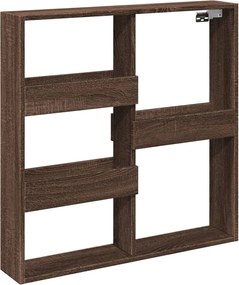 vidaXL Ντουλάπι Τοίχου Καφέ Δρυς 80x15x80 εκ. Επεξεργασμένο Ξύλο