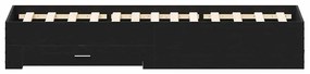 vidaXL Κρεβάτι με Συρτάρια Μαύρη δρυς 120 x 200 cm Επεξεργασμένο ξύλο