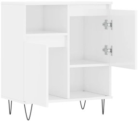 vidaXL Ντουλάπι Γυαλιστερό Λευκό 60x35x70 εκ. από Επεξεργασμένο Ξύλο