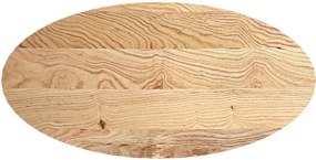 vidaXL Επιφάνεια Τραπεζιού Οβάλ 120x60x2 εκ. από Μασίφ Ξύλο Δρυός