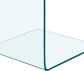 vidaXL Τραπέζι Βοηθητικό 40 x 40 x 60 εκ. από Ψημένο Γυαλί