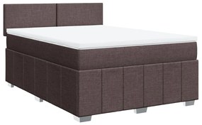 ΚΡΕΒΑΤΙ BOXSPRING ΜΕ ΣΤΡΩΜΑ ΣΚΟΥΡΟ ΚΑΦΕ 140X200 ΕΚ ΥΦΑΣΜΑΤΙΝΟ 3289387