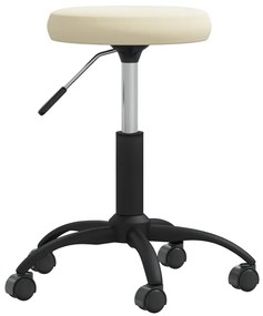 vidaXL Καρέκλα Τραπεζαρίας Κρεμ Βελούδινη