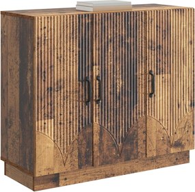 vidaXL Πλαϊνό γραφείο Παλαιωμένο ξύλο 89 x 34,5 x 77 εκ.