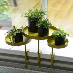 Esschert Design Δίσκος Φυτών με Σφιγκτήρα Στρογγυλός Χρυσός - Χρυσό