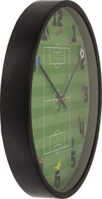 Ρολόι Τοίχου Ποδόσφαιρο Πράσινο Πλαστικό Φ30cm