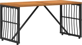 vidaXL Εξωτερικό Τραπέζι Μαύρο 80 x 40 x 40 cm