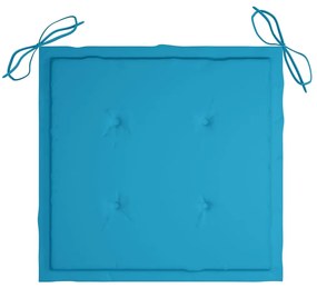 vidaXL Καρέκλες Εξωτ. Χώρου Πτυσ. 4 τεμ Μασίφ Ξύλο Ακακίας &amp; Μαξιλάρια