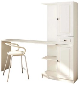 Γραφείο Με Βιβλιοθήκη 167RAB1701 155x40x150cm White