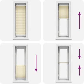 vidaXL Πλισέ περσίδα Κρέμα 45x100 cm Πλάτος υφάσματος 44,4 cm