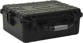vidaXL Θήκη Πτήσης Φορητή Μαύρη 55 x 43 x 21 εκ. από Πολυπροπυλένιο
