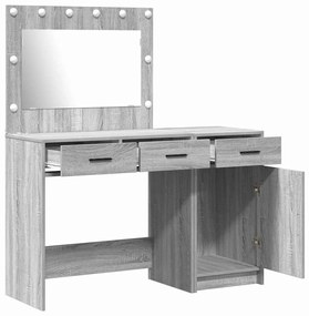 vidaXL Τραπέζι περιποίησης με συρτάρι 2 pcs Γκρι 40 x 41 x 75 εκ