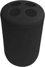 Θήκες οδοντόβουρτσας πλαστικές σε σετ 5Χ - Black - 21794