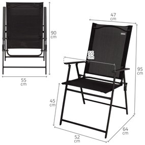 πτυσσόμενη καρέκλα Aktive 47 x 95 x 64 cm