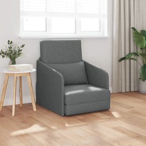 vidaXL Καναπές Κρεβάτι Δαπέδου 2 σε 1 Σκούρος Γκρι 65x80x83 εκ. Ύφασμα