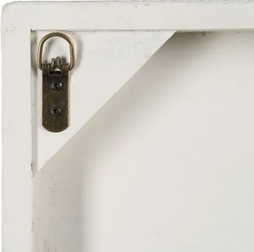Διακοσμητικός πίνακας λευκό ξύλο mdf  80x5,5x80 εκ.