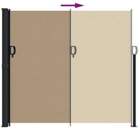 vidaXL Σκίαστρο Πλαϊνό Συρόμενο Taupe 180 x 300 εκ.