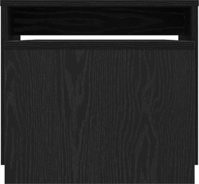 vidaXL Ένθετα τραπέζια Μαύρη Οξυά 100 x 48 x 40 εκ Επεξεργασμένο ξύλο