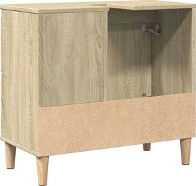 vidaXL Ντουλάπι Μπάνιου Sonoma Δρυς 65x33x60 εκ. Επεξεργασμένο Ξύλο