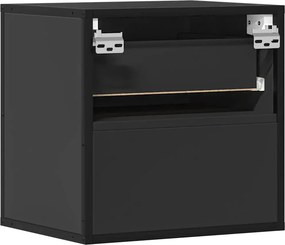 VidaXL Επίτοιχο ντουλάπι κομοδίνου Μαύρο 40x31x39,5 cm