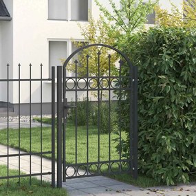 vidaXL Πύλη Φράχτη Γκρι 100 x 150 cm Ατσάλι με Επικάλυψη Πούδρας