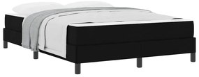 vidaXL Κρεβάτι με ελατήρια Άλλο Μαύρο 140 x 190 cm ύφασμα