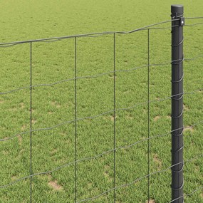 vidaXL Φράχτης Εuro Γκρι 1,6 x 10 m Σίδηρος με επικάλυψη PVC